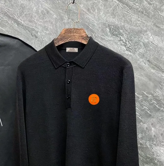 Hermes SS New Arrival Polo 。 ， ， logo ！ 👍 ：Black、Gray Size：S-XL
